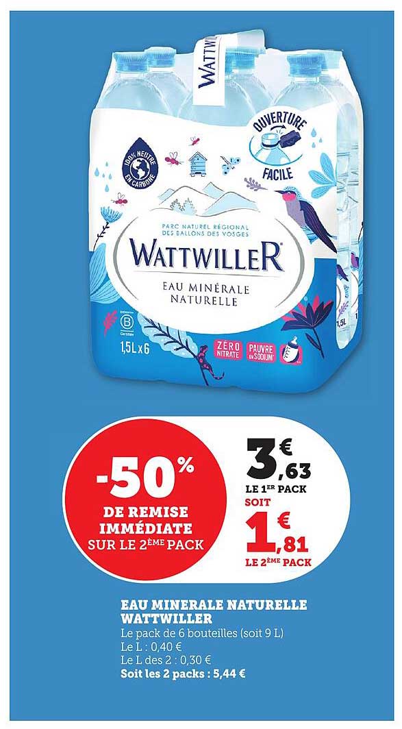 EAU MINERALE NATURELLE WATTWILLER