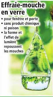 Effraie-mouche en verre