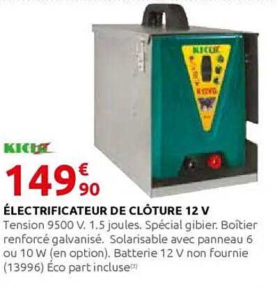 ÉLECTRIFICATEUR DE CLÔTURE 12 V