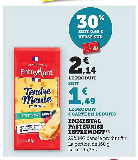 EMMENTAL PASTEURISE ENTREMONT