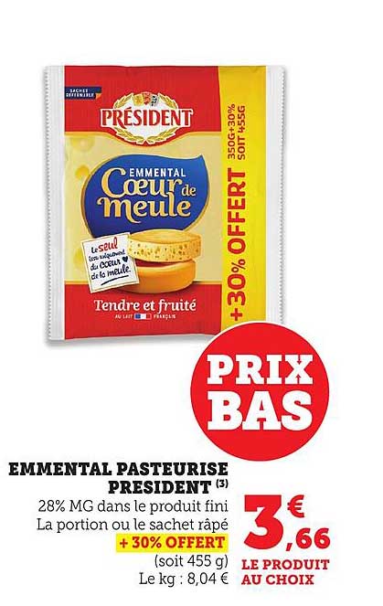 EMMENTAL PASTEURISE PRESIDENT