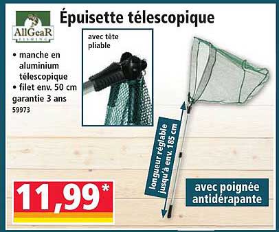 Épuisette télescopique