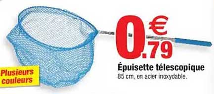 Épuisette télescopique