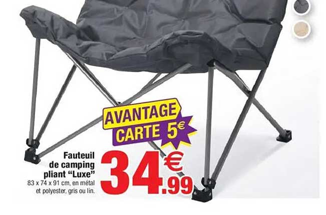 Fauteuil de camping pliant “Luxe”