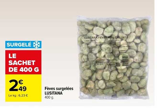 Fèves surgelées LUSITANA 400 g