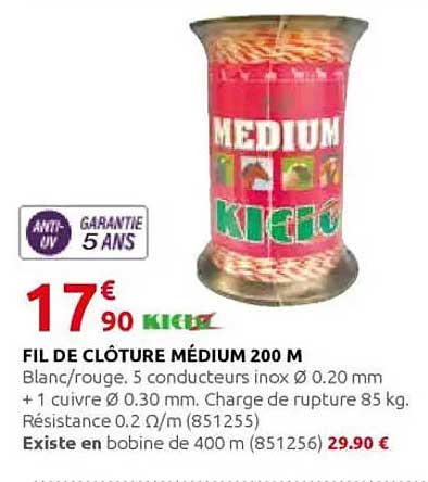 FIL DE CLÔTURE MÉDIUM 200 M