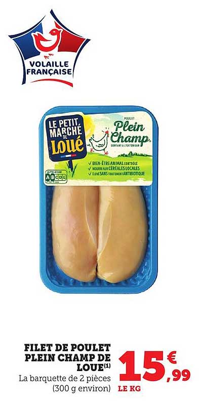FILET DE POULET PLEIN CHAMP DE LOUE