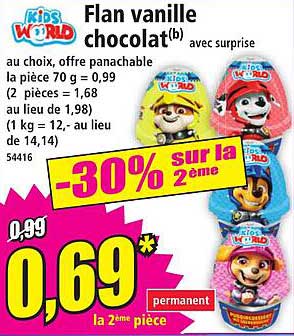Flan vanille chocolat avec surprise