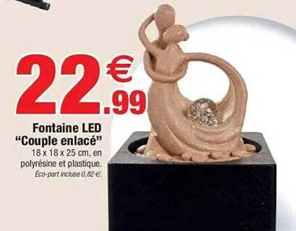 Fontaine LED "Couple enlacé"