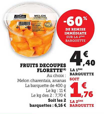 FRUITS DECOUPES FLORETTE