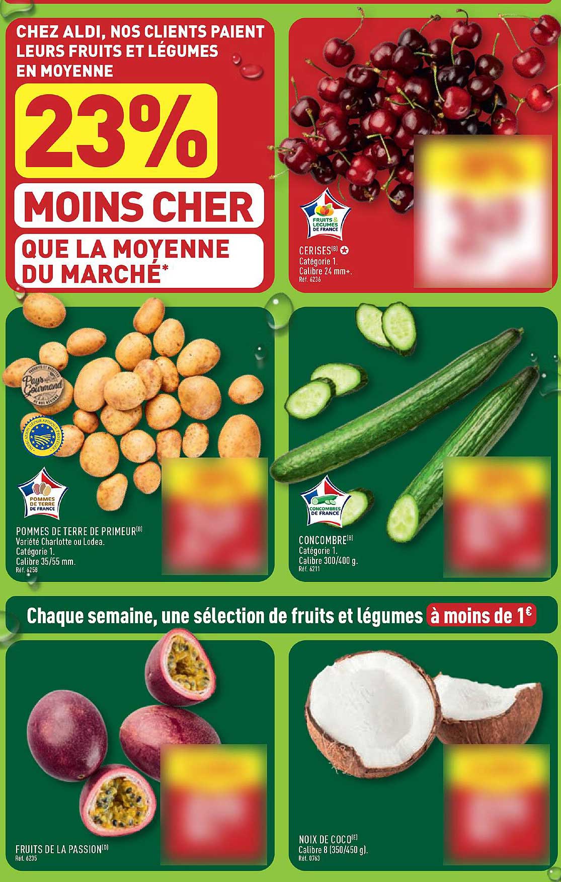 Fruits et Légumes à -23% chez ALDI