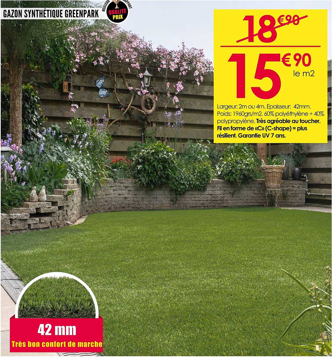 GAZON SYNTHÉTIQUE GREENPARK