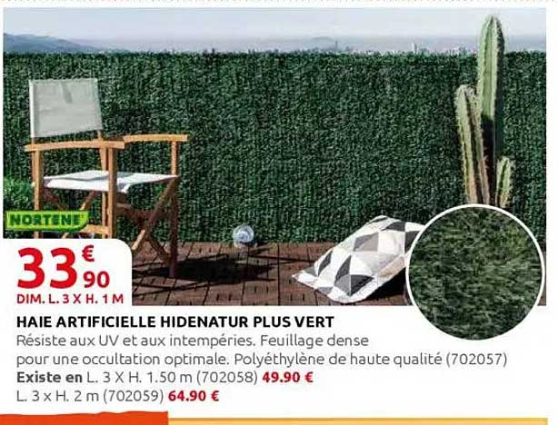 HAIE ARTIFICIELLE HIDENATUR PLUS VERT