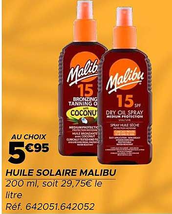 HUILE SOLAIRE MALIBU