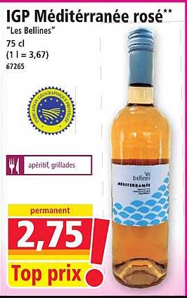 IGP Méditerranée rosé** "Les Bellines" 75 cl