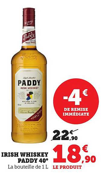 IRISH WHISKEY PADDY 40°