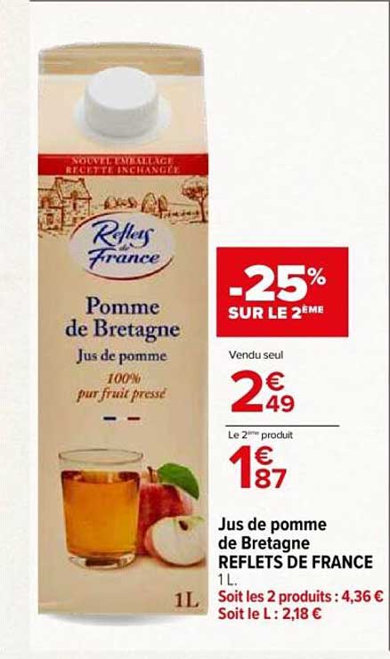 Jus de pomme de Bretagne REFLETS DE FRANCE