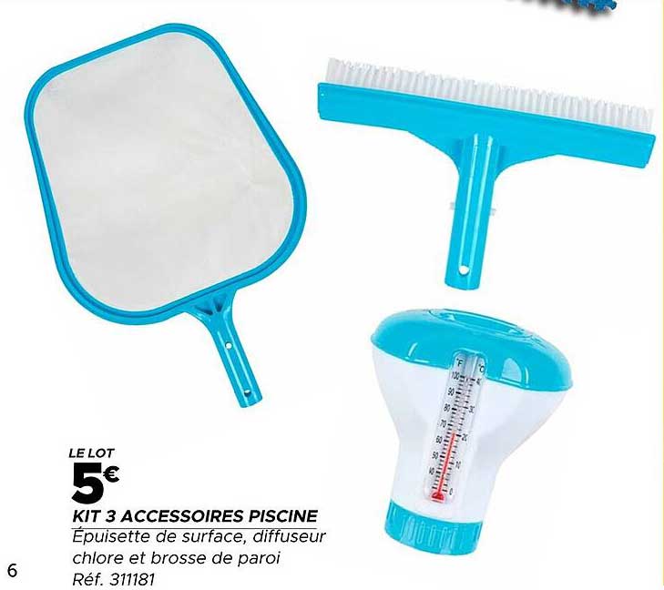 KIT 3 ACCESSOIRES PISCINE