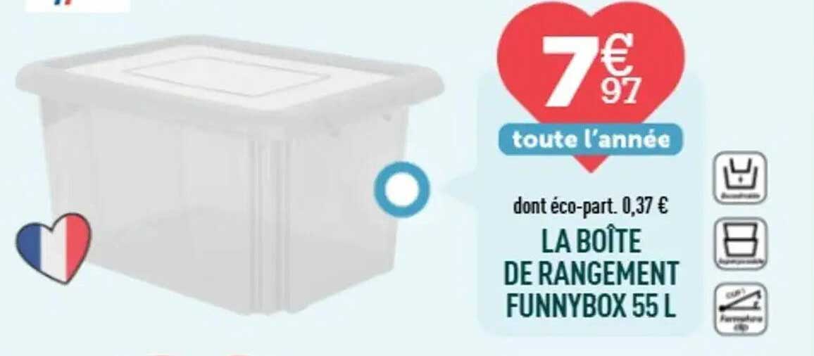 LA BOÎTE DE RANGEMENT FUNNYBOX 55 L