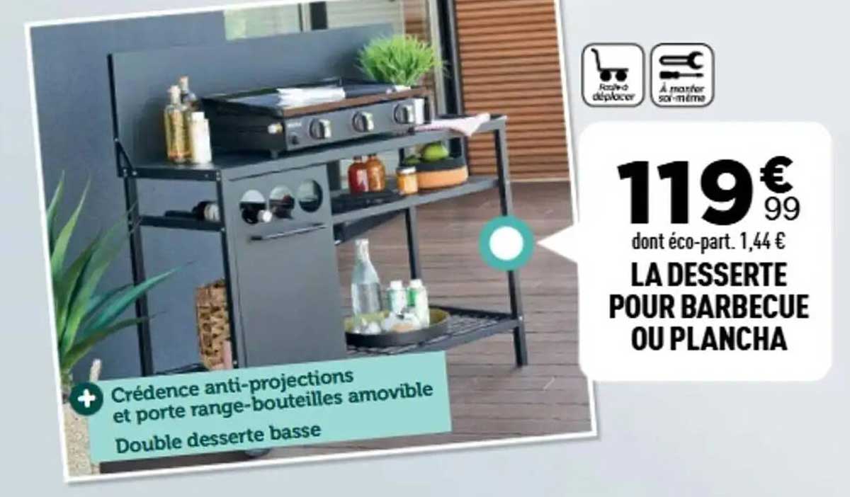 LA DESSERTE POUR BARBECUE OU PLANCHA