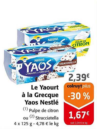 Le Yaourt à la Grecque Yaos Nestlé