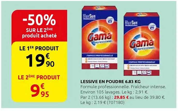 LESSIVE EN POUDRE 6.83 KG