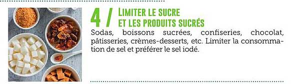 Limiter le sucre et les produits sucrés