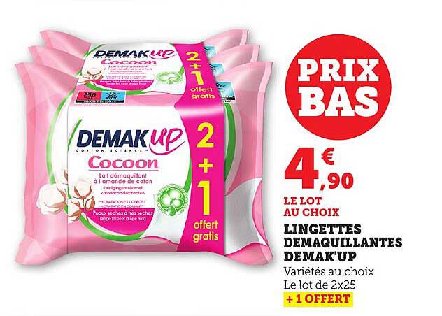LINGETTES DEMAQUILLANTES DEMAK'UP