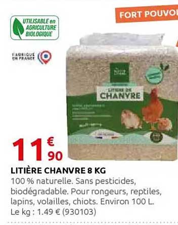 LITIÈRE CHANVRE 8 KG