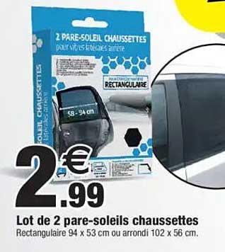 Lot de 2 pare-soleil chaussettes
