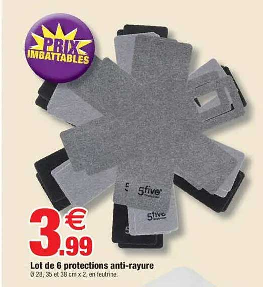 Lot de 6 protections anti-rayure
