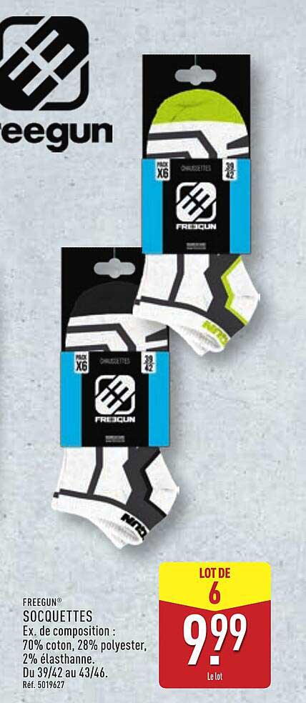 LOT DE 6 SOCQUETTES