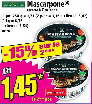 Mascarpone( d ) recette à l’italienne