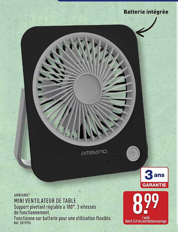 MINI VENTILATEUR DE TABLE