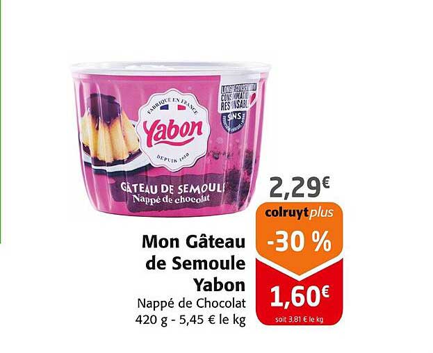 Mon Gâteau de Semoule Yabon Nappé de Chocolat