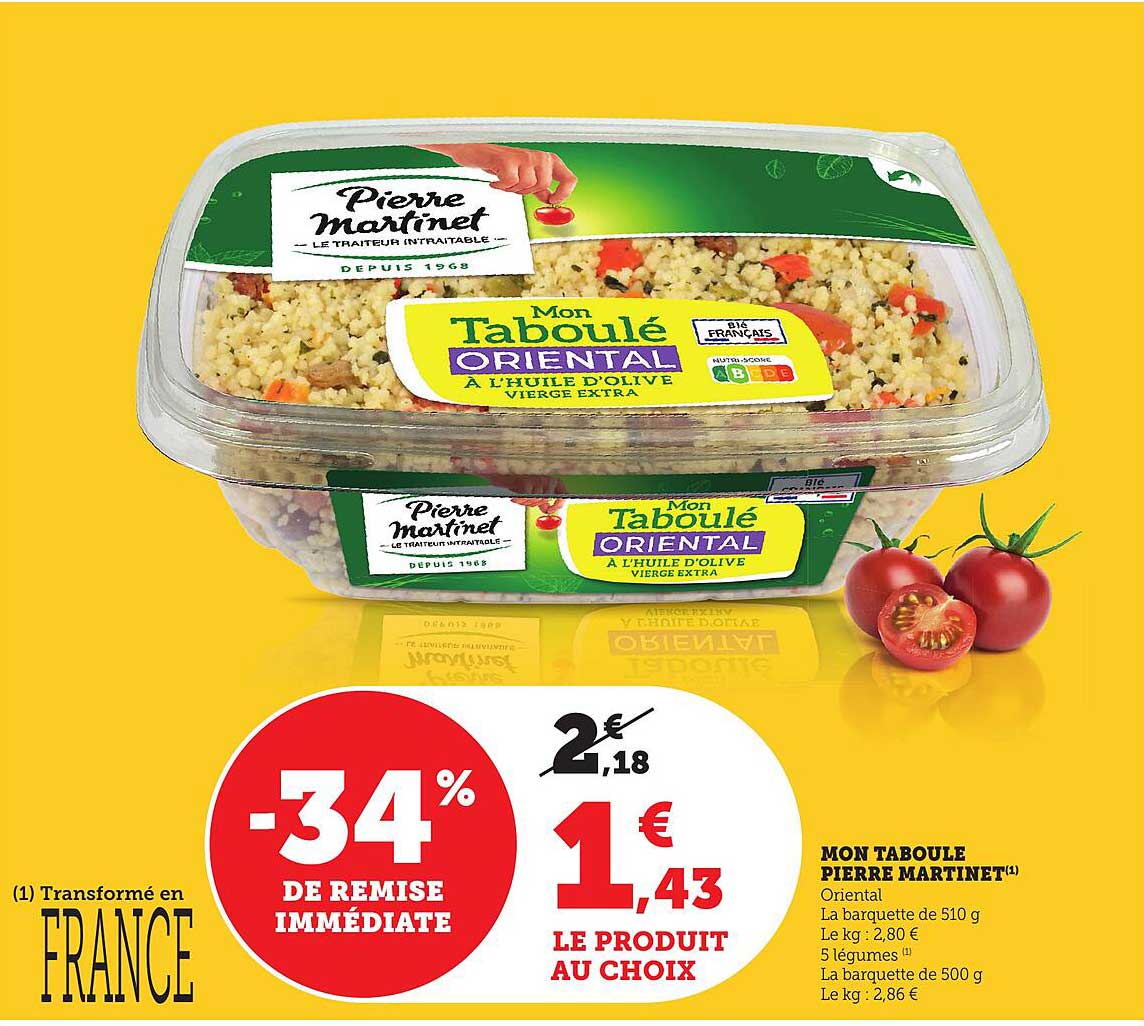 Mon Taboulé Oriental à l'huile d'olive vierge extra
