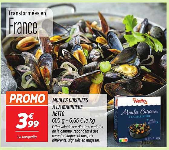 MOULES CUISINÉES À LA MARINIÈRE