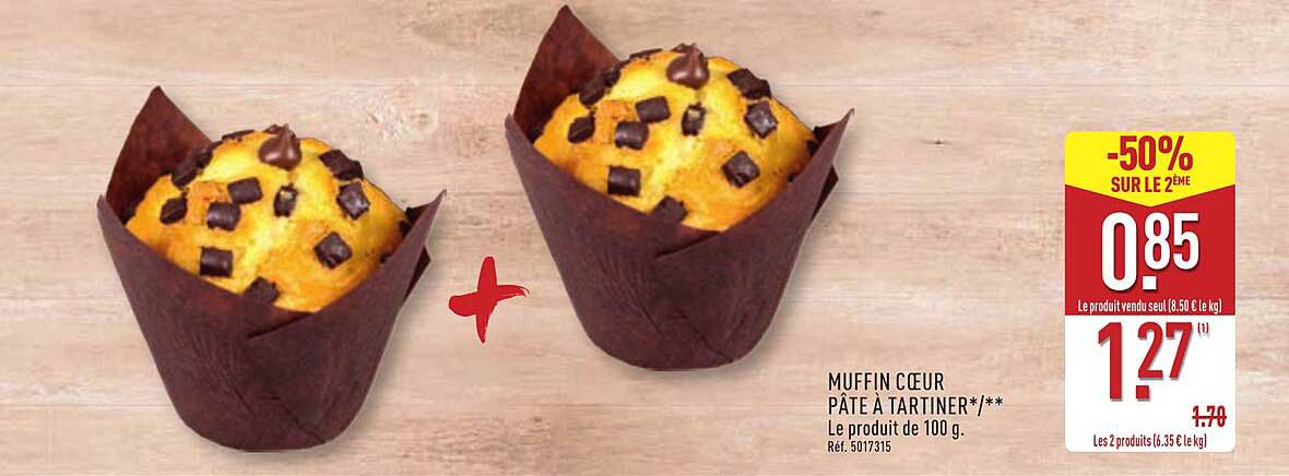 MUFFIN CŒUR PÂTE À TARTINER
