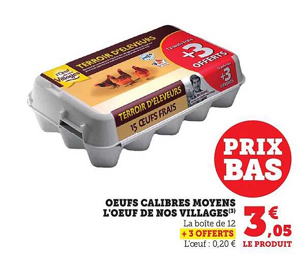 OEUVRES CALIBRES MOYENS L'ŒUF DE NOS VILLAGES