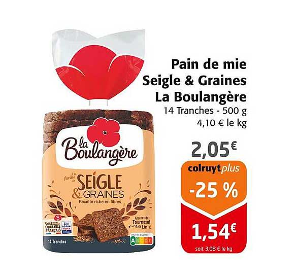 Pain de mie Seigle & Graines La Boulangère