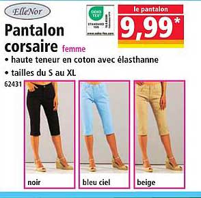 Pantalon corsaire femme