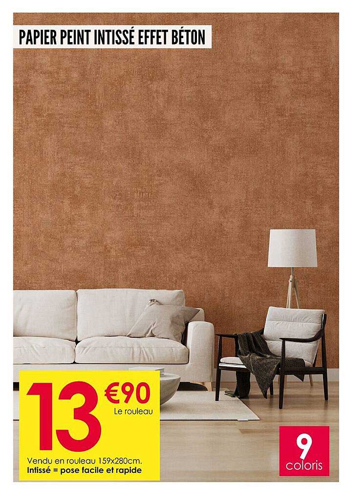 PAPIER PEINT INTISSÉ EFFET BÉTON