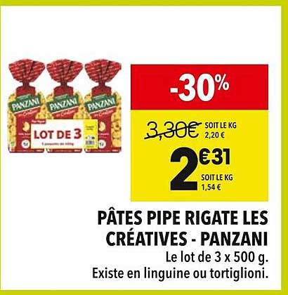 PÂTES PIPE RIGATE LES CRÉATIVES - PANZANI