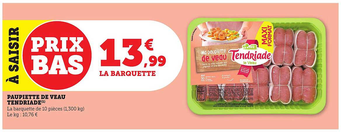 Paupiette de veau Tendriade
