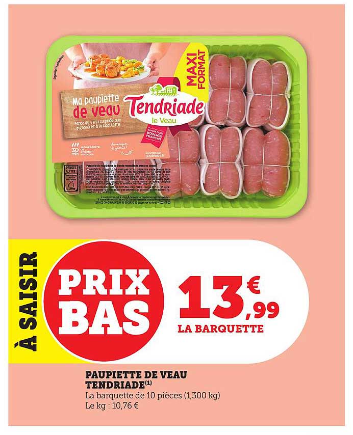 PAUPIETTE DE VEAU TENDRIADES