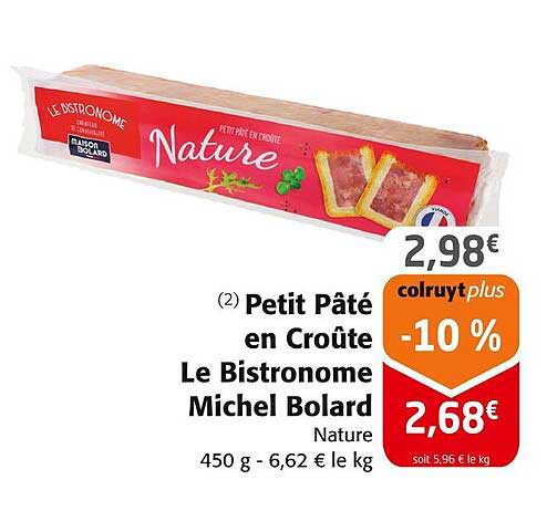 Petit Pâté en Croûte Le Bistronome Michel Bolard
