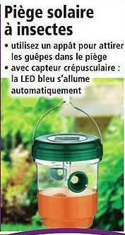 Piège solaire à insectes