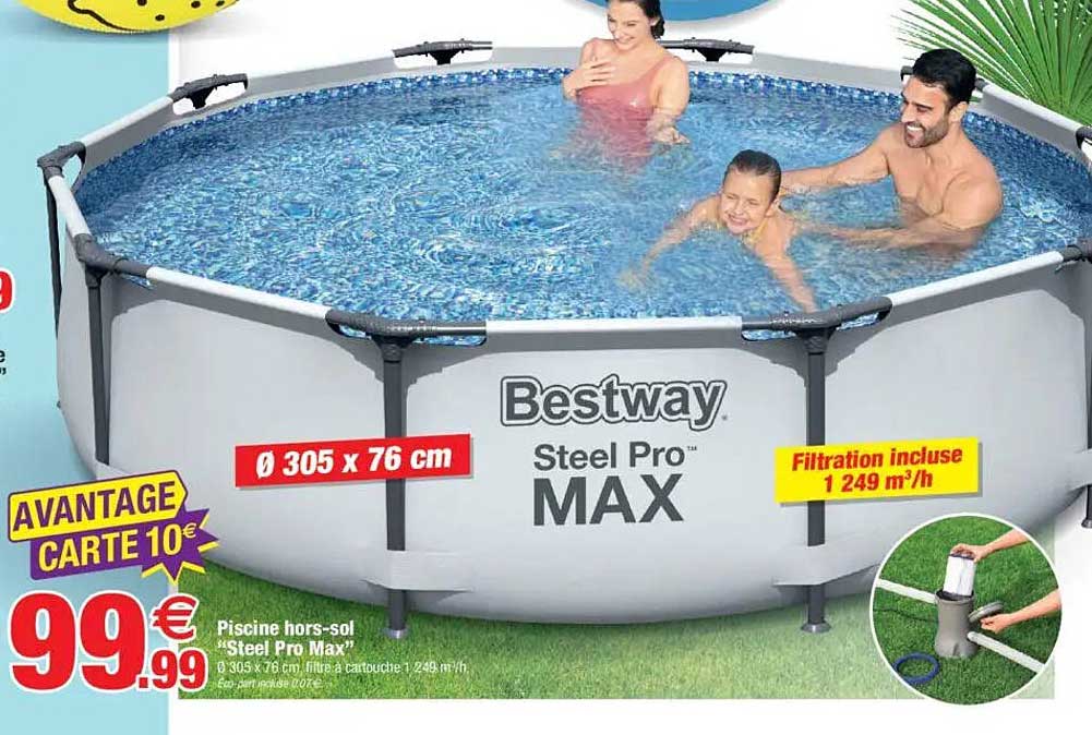 Piscine hors-sol "Steel Pro Max"