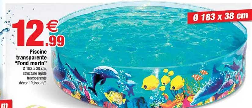Piscine transparente “Fond marin”