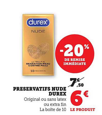 PRESERVATIFS NUDE DUREX